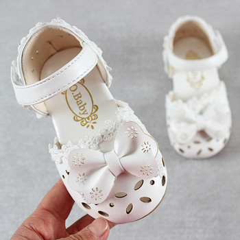 Най-новите летни детски обувки MT-CS Fashion Leathers Сладки детски сандали за момичета Прохождащи бебешки дишащи обувки с панделка