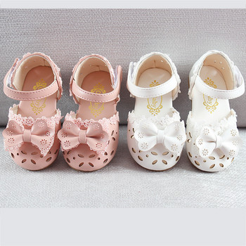 Νεότερα καλοκαιρινά παιδικά παπούτσια MT-CS Fashion Δερμάτινα Γλυκά παιδικά σανδάλια για κορίτσια Βρεφικά αναπνεύσιμα παπούτσια με φιόγκο