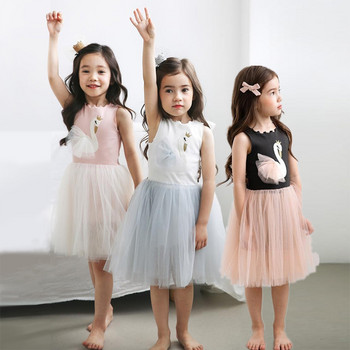 Летни дантелени детски дрехи принцеси детски рокли за момичета Ежедневно облекло Рокля еднорог 3 8 години Рокля за момичета Vestido Robe Fille