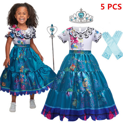 Encanto mergaičių vakarėlio suknelė princesės kostiumas vaikams Helovinas Disfraz Cosplay kostiumas kūdikiui mergaičių suknelė Kalėdų karnavalas Vestido