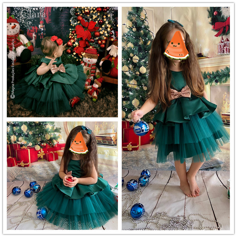 Väikelapse tüdrukute kleit, suur kaar, ristimiskleit tüdrukutele, esimese aasta sünnipäevapeokleit, pulmakleit beebiriided, tutu kohev kleit