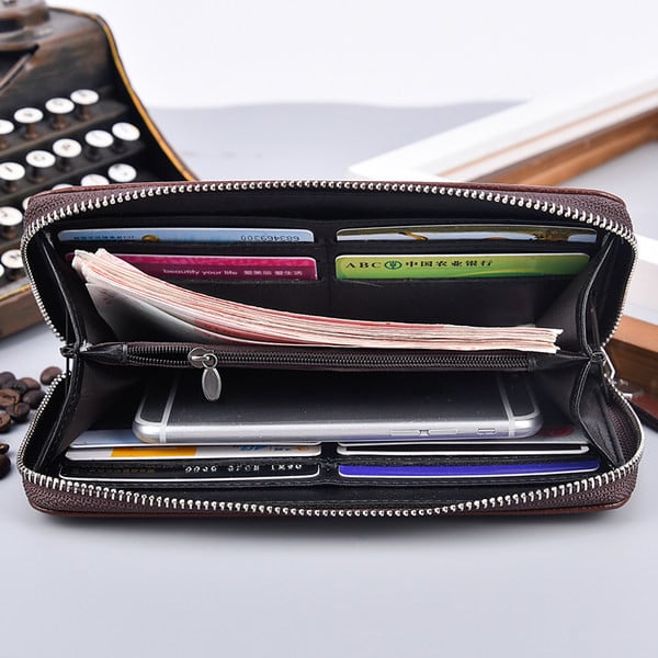 Vyriška odinė piniginė su rankena