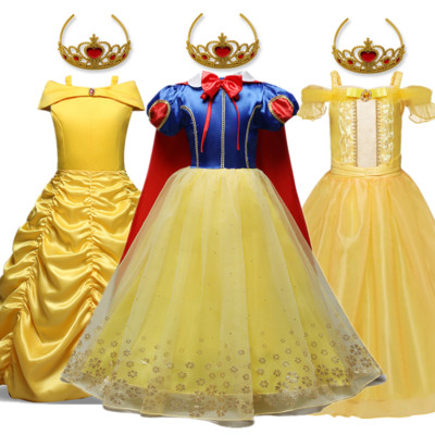 Рокля за момичета Cosplay Costume Children Halloween Party Vestidos Kids the Beauty Изящна рокля Дълго наметало Дрехи