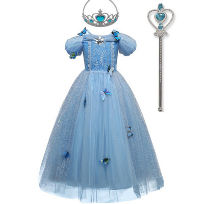 Ruha Lányok Cosplay jelmez Gyerekek Halloween Party Vestidos Kids the Beauty Díszes ruha Hosszú köpeny Ruhák