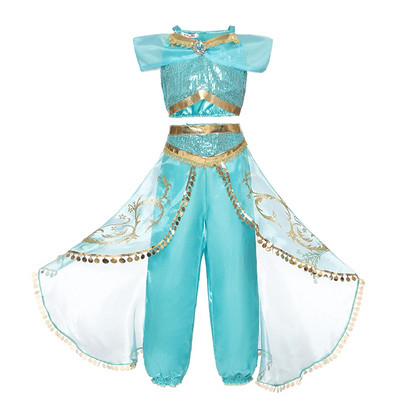 Ruha Lányok Cosplay jelmez Gyerekek Halloween Party Vestidos Kids the Beauty Díszes ruha Hosszú köpeny Ruhák