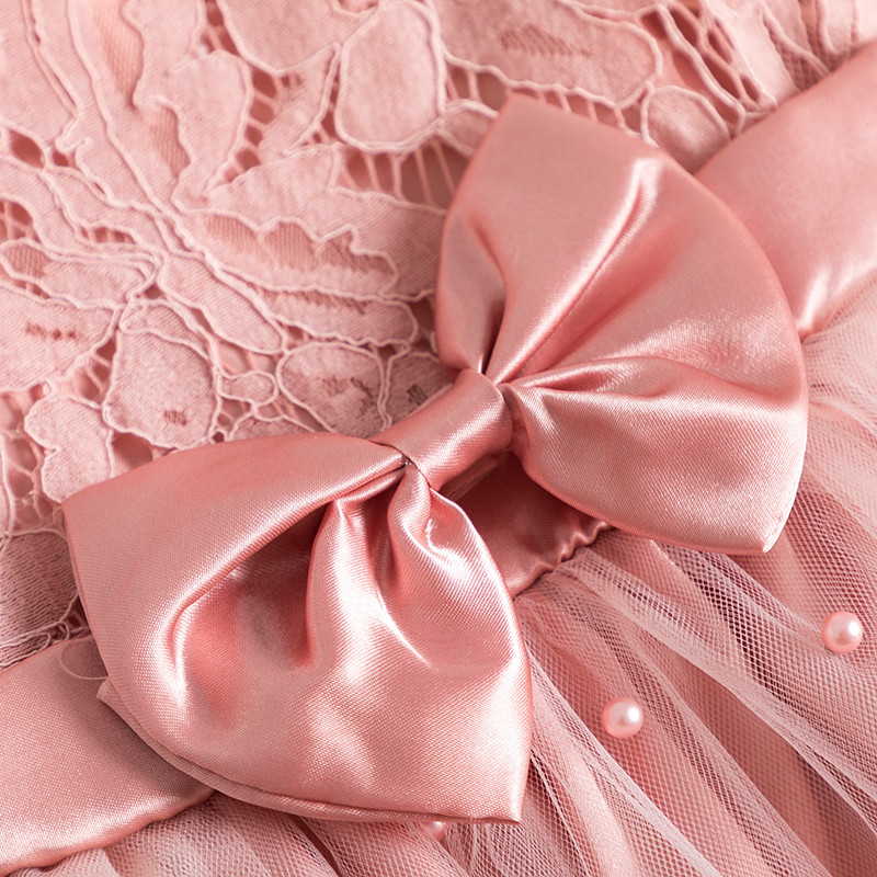 Kislány ruha nyári virágos csipke Vestidos esküvői parti gyerek ruhák lányoknak Gyöngy tüll hercegnős gyerekruhák