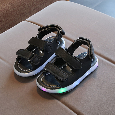 Suurus 21-30 Baby Led Kingad Helendavad sandaalid Elegantsed Laste vabaaja sandaalid Tugevad hea kvaliteediga mood Baby Girls Poiste kingad