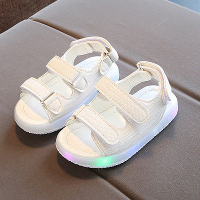 Suurus 21-30 Baby Led Kingad Helendavad sandaalid Elegantsed Laste vabaaja sandaalid Tugevad hea kvaliteediga mood Baby Girls Poiste kingad