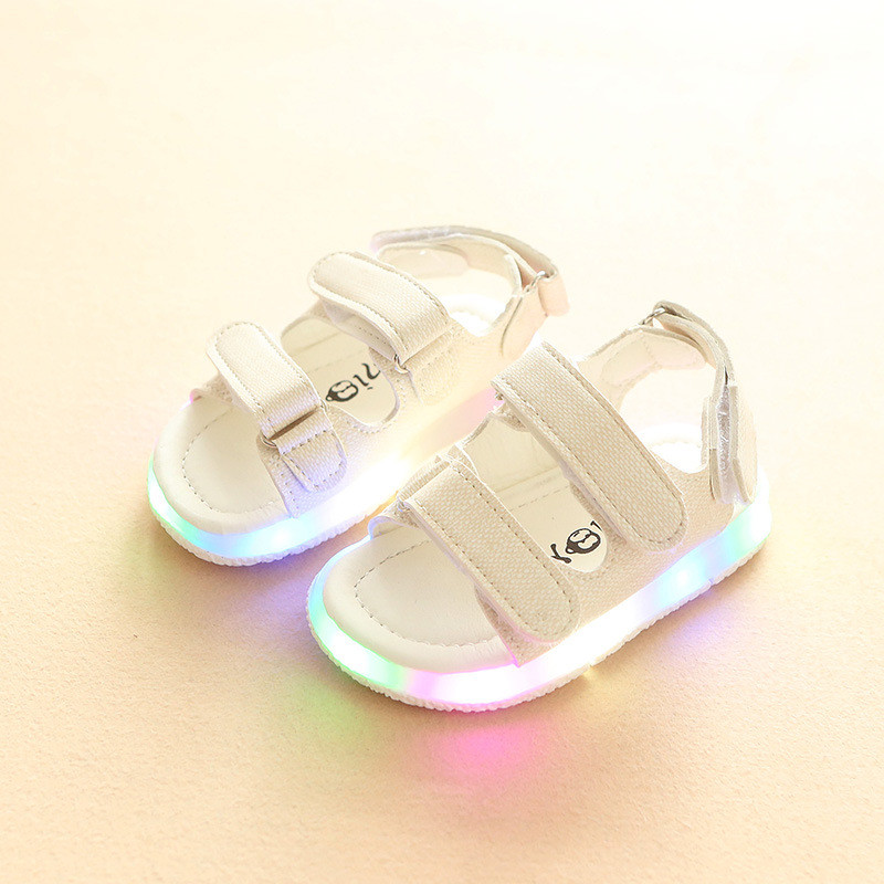 Suurus 21-30 Baby Led Kingad Helendavad sandaalid Elegantsed Laste vabaaja sandaalid Tugevad hea kvaliteediga mood Baby Girls Poiste kingad