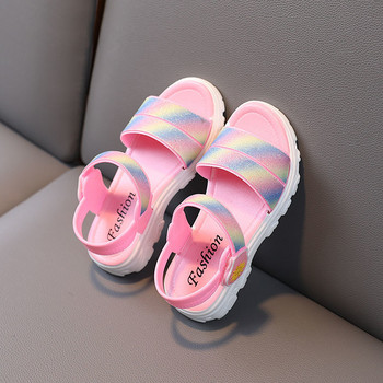 Gradient Bling Παιδικά καλοκαιρινά παπούτσια μόδας PVC Αντιολισθητικά πέδιλα για κορίτσια Princess Hook Loop Αναπνεύσιμα υποδήματα Παιδικά σανδάλια
