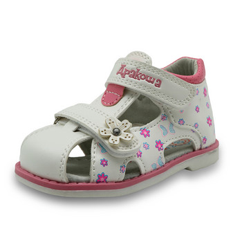 Apakowa Летни класически модни детски обувки Сандали за малки момичета Детски момичета PU кожени сандали с пеперуда с поддръжка на арка
