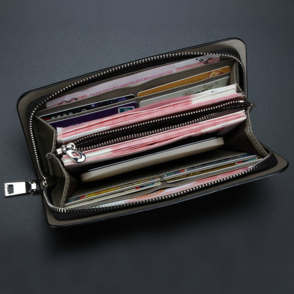 Férfi pénztárca cipzárral és felirattal - több színben