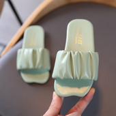 Lányok Szandálok Csúszdák Gyerekek Nyári Strandszandálok Redős Fodorok Princess Sweet Kids Papucs fürdéshez Beltéri úszáshoz kültéri Új