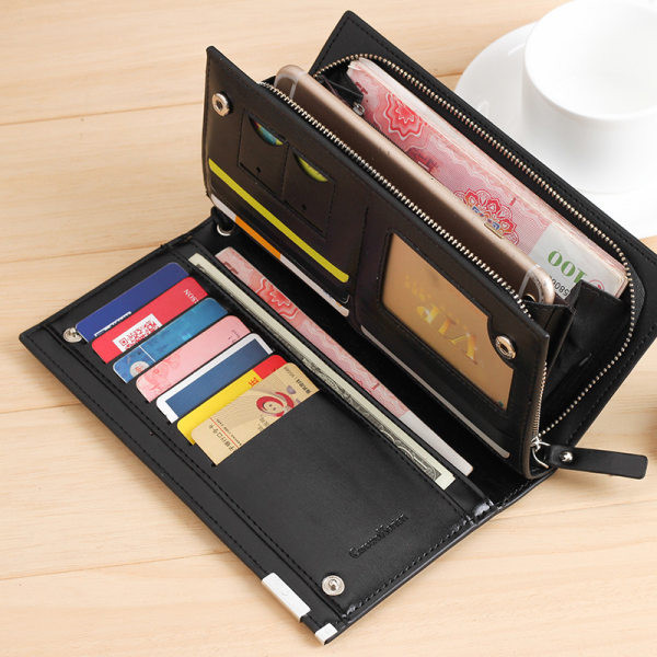 Férfi bőr pénztárca fogantyúval