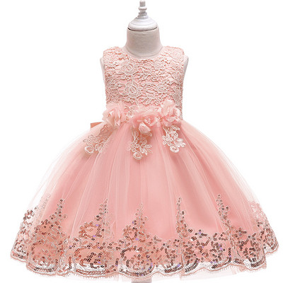 2-12Y lányok nyári csipke hercegnő ruha Virágos ruha Gyerek ruhák Lányoknak Ruházat Gyerekek Születésnapi Party Tutu Custome Vestidos
