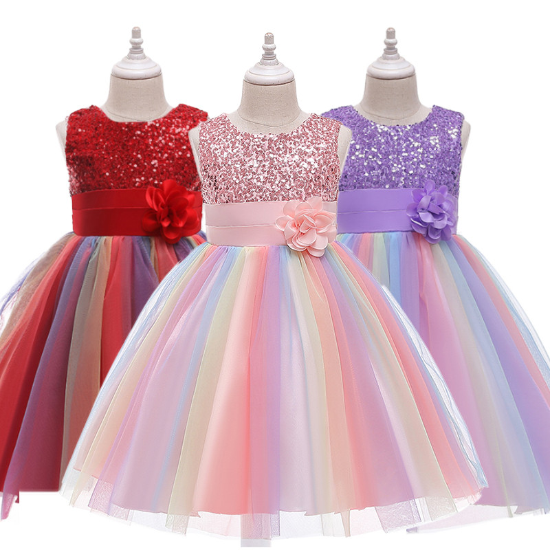 2-12Y lányok nyári csipke hercegnő ruha Virágos ruha Gyerek ruhák Lányoknak Ruházat Gyerekek Születésnapi Party Tutu Custome Vestidos