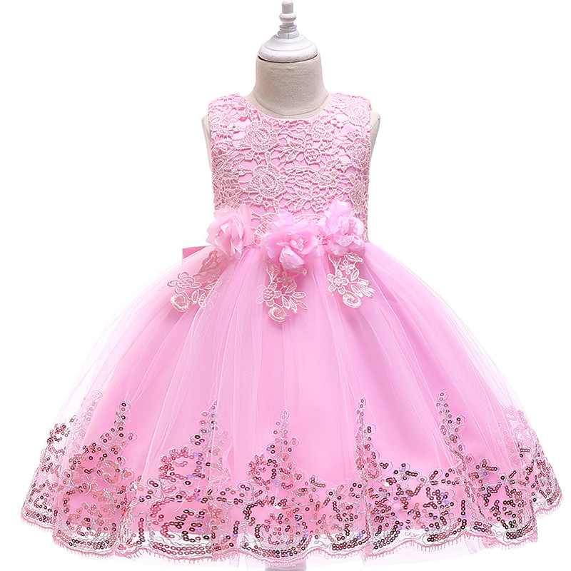 2-12Y lányok nyári csipke hercegnő ruha Virágos ruha Gyerek ruhák Lányoknak Ruházat Gyerekek Születésnapi Party Tutu Custome Vestidos