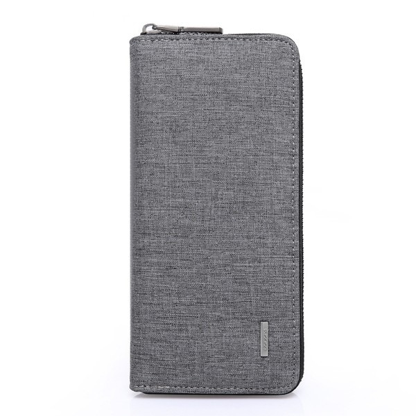 Tekstilinė stačiakampė piniginė vyrams - užsegama užtrauktuku