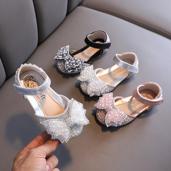 Καλοκαιρινό πέδιλα πριγκίπισσας πέδιλα μόδας παγιέτες φιόγκος στρας παιδικά παπούτσια Παιδικά παπούτσια σανδάλια για πάρτι γάμου E618
