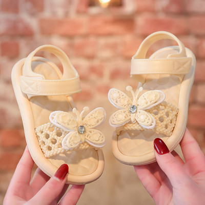 Nyári gyerekcipők lányoknak divatos édes hercegnős gyerekszandálok lányoknak tipegő baba puha, édes, légáteresztő, kivágásos masnicipő