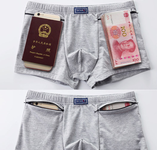 Vyriškos kelnaitės su kišene ir užtrauktuku