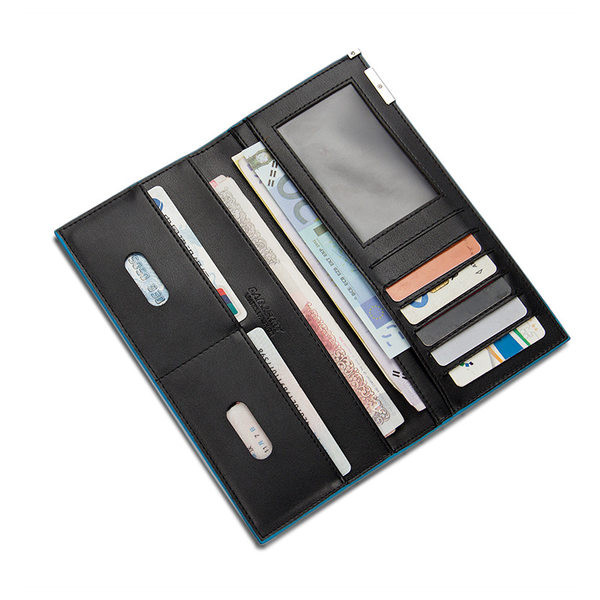 Eco bőr mindennapi pénztárca dokumentum hellyel