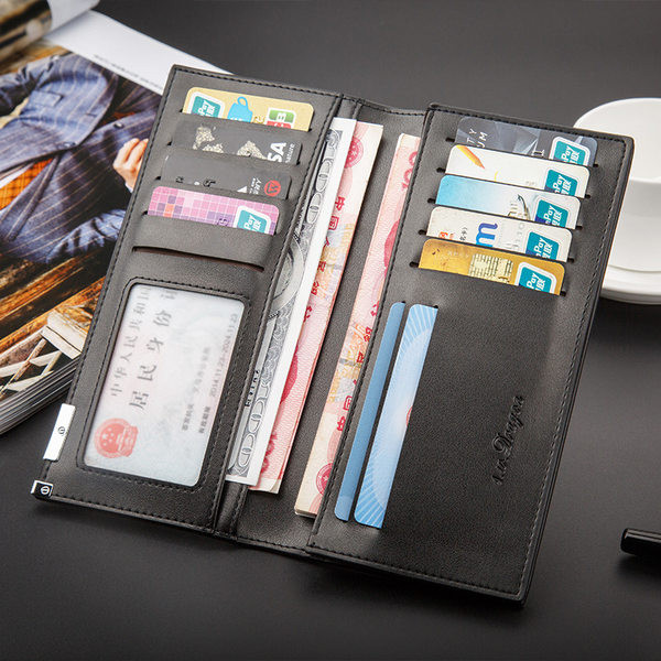 Eco bőr mindennapi pénztárca dokumentum hellyel