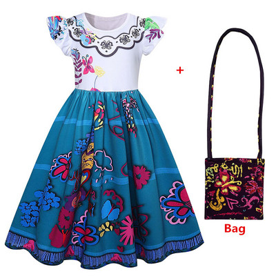 Lányok Encanto varázslatos ruhák karneváli nyár új gyerekek hercegnői ruha Mirabel ruha születésnapi parti Szerepjáték jelmez gyerekek báli ruhák