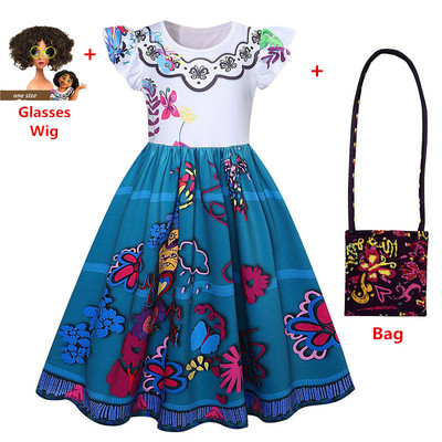 Lányok Encanto varázslatos ruhák karneváli nyár új gyerekek hercegnői ruha Mirabel ruha születésnapi parti Szerepjáték jelmez gyerekek báli ruhák