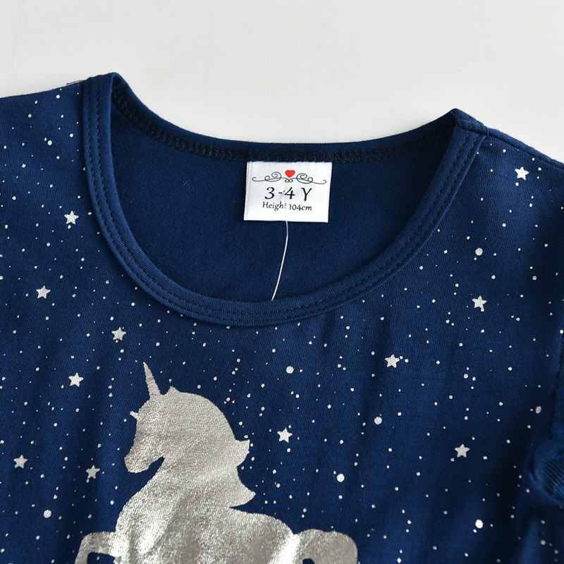 DXTON mergaičių drabužiai 2022 m. Naujos vasaros princesės suknelės, skraidančios rankovės, vaikiškos suknelės, vienaragis, vakarėlis, mergaitės, suknelės, vaikiški drabužiai, 3–8 m.