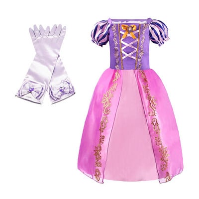 Vaikų mergaičių Rapunzelių suknelė Vaikams susivėlusi karnavalas Mergaitės princesės kostiumas Gimtadienio vakarėlio suknelės apranga Drabužiai 2–8 m.