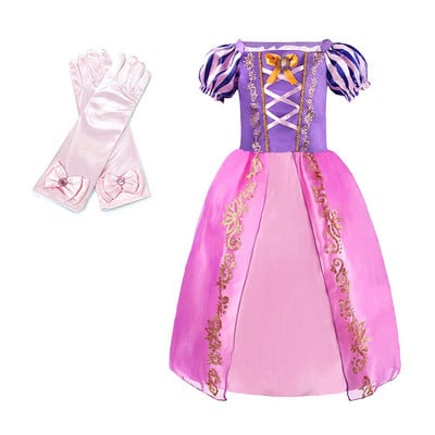 Vaikų mergaičių Rapunzelių suknelė Vaikams susivėlusi karnavalas Mergaitės princesės kostiumas Gimtadienio vakarėlio suknelės apranga Drabužiai 2–8 m.