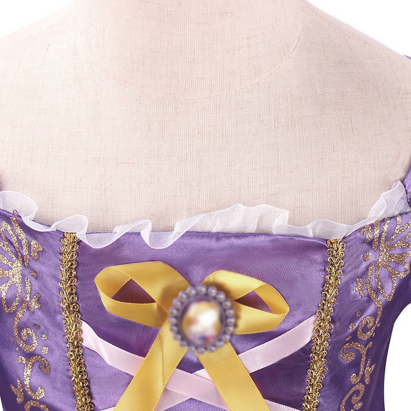Vaikų mergaičių Rapunzelių suknelė Vaikams susivėlusi karnavalas Mergaitės princesės kostiumas Gimtadienio vakarėlio suknelės apranga Drabužiai 2–8 m.