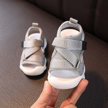 Καλοκαιρινά σανδάλια για μωρά Παπούτσια για κοριτσάκια μονόχρωμα δίχτυα πανί που αναπνέουν αγόρια αθλητικά παπούτσια Παιδικά βρεφικά αθλητικά σανδάλια