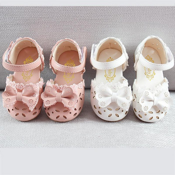 Νεότερα καλοκαιρινά παιδικά παπούτσια 2021 Μόδα δέρματα Γλυκά παιδικά σανδάλια για κορίτσια Βρεφικά αναπνεύσιμα παπούτσια με φιόγκο