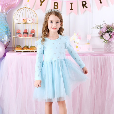 VIKITA mergaičių blizgučiais puošta princesė suknelė Rainbow išleistuvių suknelė vaikams rudens vaikams Vestidos ilgomis rankovėmis mergaičių suknelės laisvalaikiui