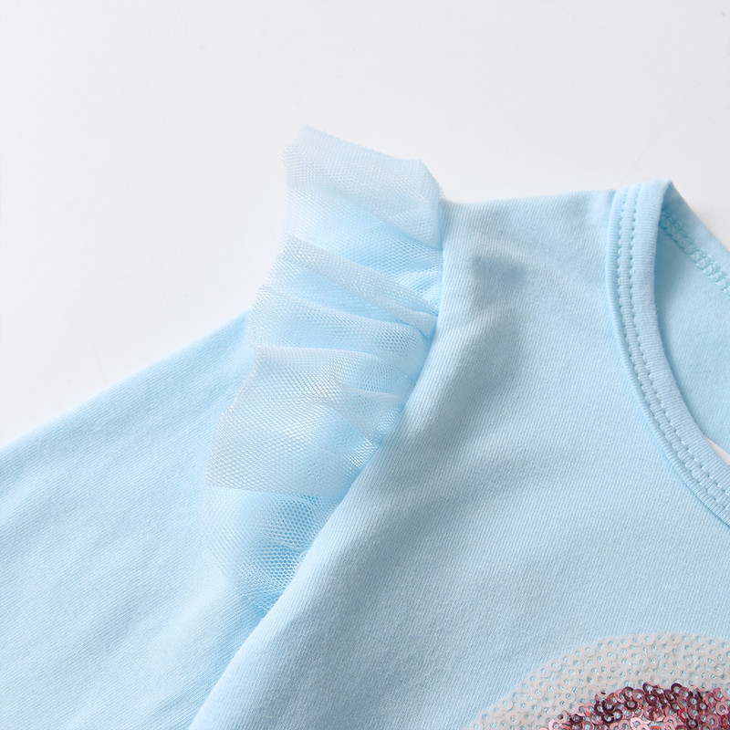 VIKITA mergaičių blizgučiais puošta princesė suknelė Rainbow išleistuvių suknelė vaikams rudens vaikams Vestidos ilgomis rankovėmis mergaičių suknelės laisvalaikiui