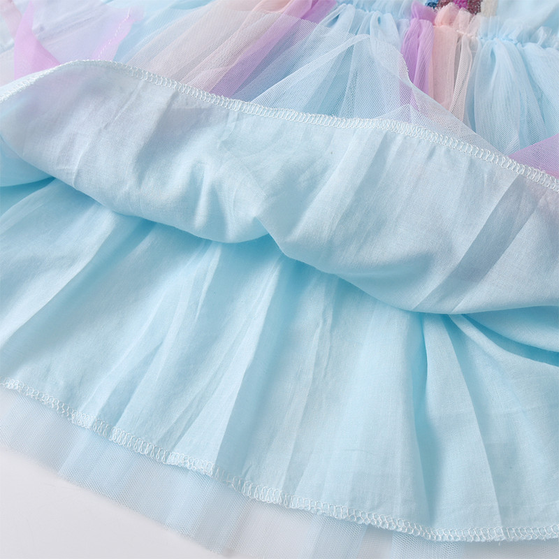 VIKITA mergaičių blizgučiais puošta princesė suknelė Rainbow išleistuvių suknelė vaikams rudens vaikams Vestidos ilgomis rankovėmis mergaičių suknelės laisvalaikiui