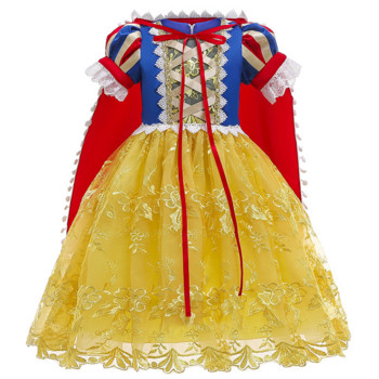 Disney Princess Snow White φόρεμα για κορίτσι Παιδική στολή με μανδύα Halloween Lace Ball gown Παιδικό φόρεμα γενεθλίων πάρτι 2-12 ετών