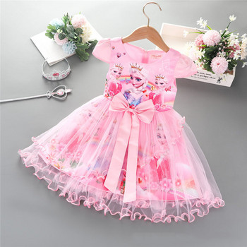 Καλοκαιρινά παιδικά ρούχα Όμορφα κορεάτικα φορέματα για μικρά κορίτσια Frozen Στολή για πάρτι Elsa Anna Princess Vestidos Παπιγιόν Ρούχα