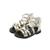 Mergaičių basutės 2022 m. vasaros vaikams Gladiator Romos basutės Kniedės Klasikiniai vaikiški paplūdimio batai Užtrauktukas Minkšta oda Patogus 21-30