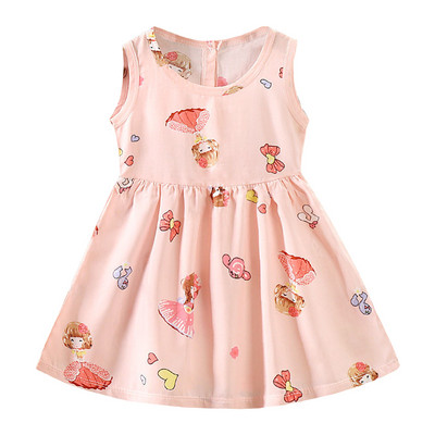 Suknelė mažiems vaikams, 2022 m. vasara, be rankovių, princesių suknelės, skirtos vaikiškoms saulėlydžio suknelėms, skirtos 12–5 m.