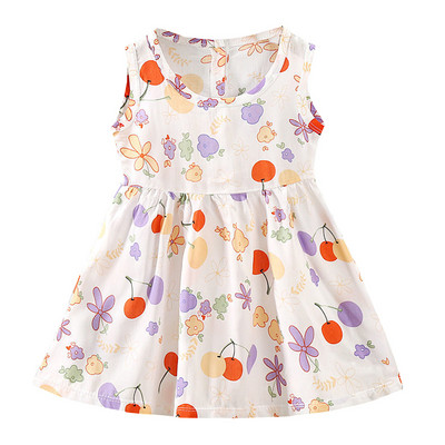 Suknelė mažiems vaikams, 2022 m. vasara, be rankovių, princesių suknelės, skirtos vaikiškoms saulėlydžio suknelėms, skirtos 12–5 m.