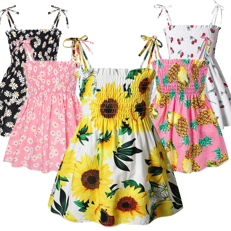 Suknelė mažiems vaikams, 2022 m. vasara, be rankovių, princesių suknelės, skirtos vaikiškoms saulėlydžio suknelėms, skirtos 12–5 m.