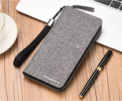 Férfi pénztárca cipzárral és fogantyúval