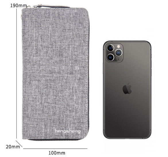 Férfi pénztárca cipzárral és fogantyúval