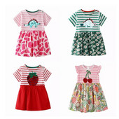 Little Manen Vasaros Kūdikių Mergaičių Suknelė Mažiems Kūdikiams Vaikams Kasdieniai Drabužiai Medvilniniai Gražūs blizgučiai Graži vaikams