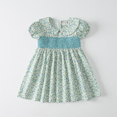 Nyári ruhák Bájos ruha Lányruha Pamut alkalmi nyomtatott gyerekruha 2022 Új aranyos babaruha nagykereskedés 2-7 éves korig