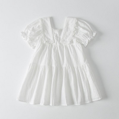 Nyári ruhák Bájos ruha Lányruha Pamut alkalmi nyomtatott gyerekruha 2022 Új aranyos babaruha nagykereskedés 2-7 éves korig