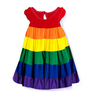 DXTON 2022 laste suvekleidid varrukateta printsess tüdrukute kleit, peokostüüm, väikelapse vikerkaar, vabaaja laste kleit,